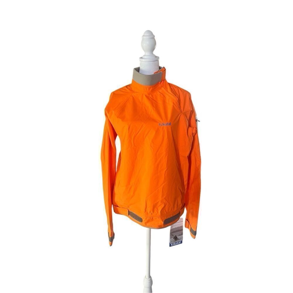 Kokatat Men's Orange High Neck Waterproof Hydrus Stance Jacket Size Small